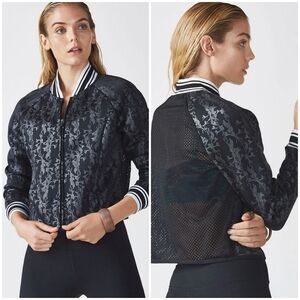 Fabletics Tia Bomber Black Size Medium